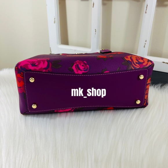 COACH Mini Lillie Jumbo Floral Satchel - Picture 7 of 14